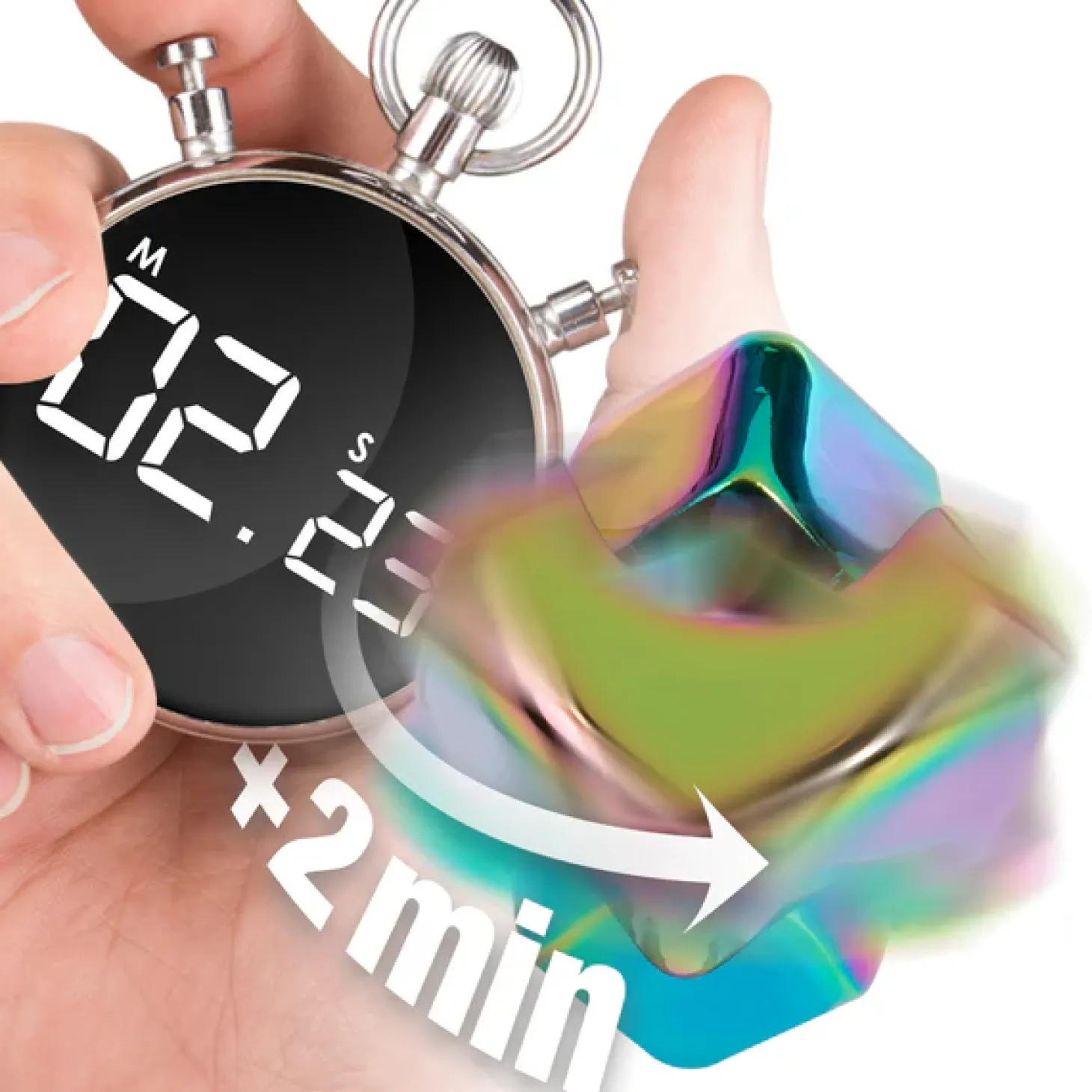 Fidget Cube Spinner - Wielokolorowy, Metaliczny
