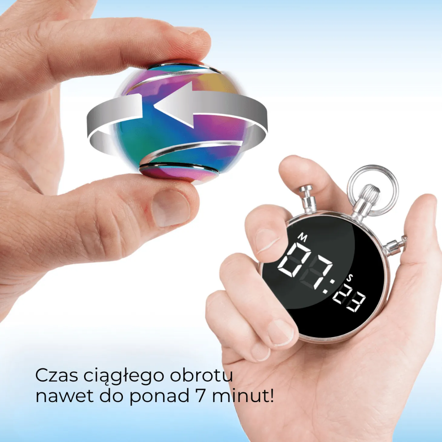 Fidget Spinner, Spin Ball - Wielokolorowy, Metaliczny