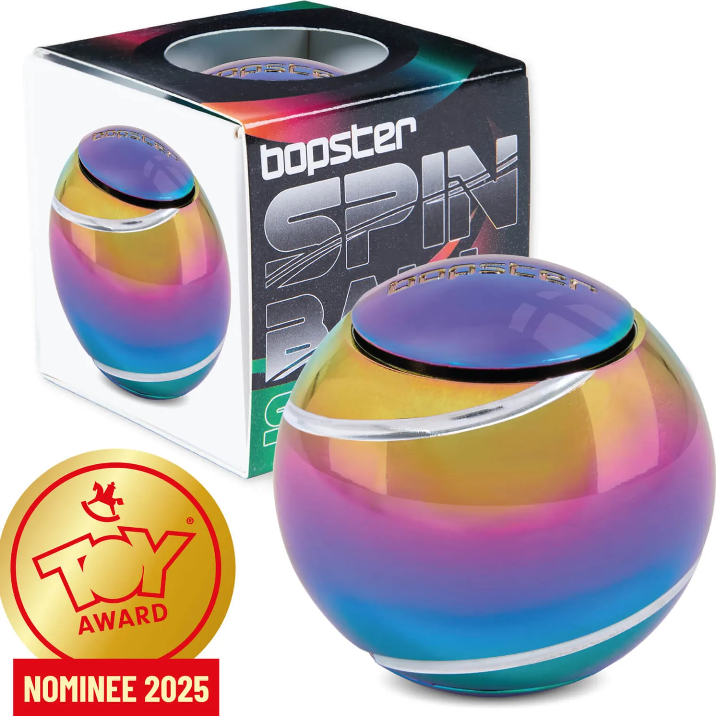 Fidget Spinner, Spin Ball - Wielokolorowy, Metaliczny