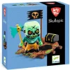 Figurka pirata Skullapic z tratwą i skarbem
