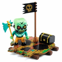 Figurka pirata Skullapic z tratwą i skarbem