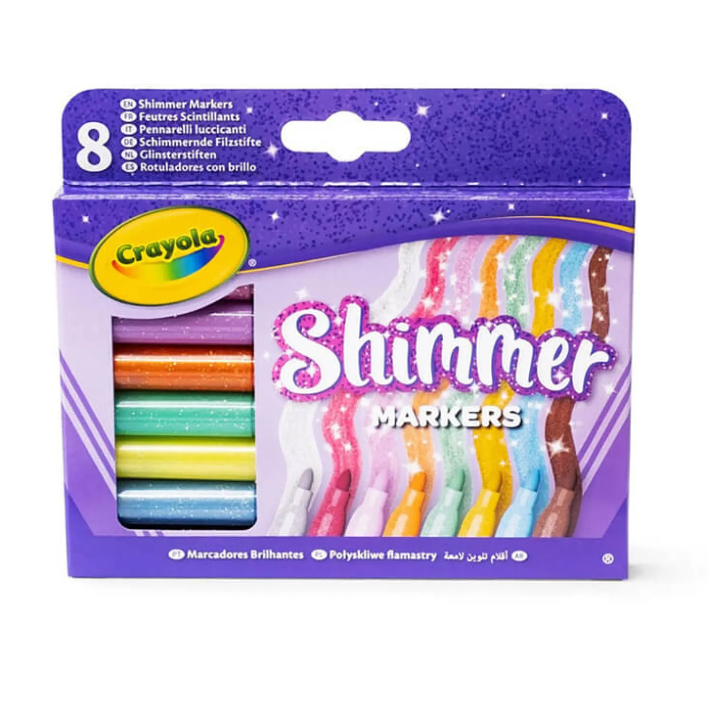 Flamastry błyszczące Shimmer, 8szt.