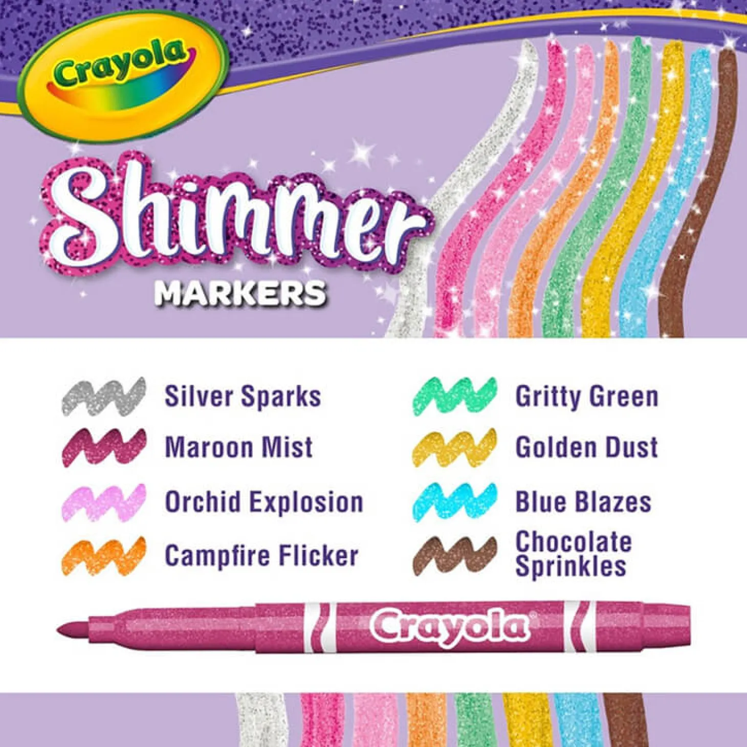 Flamastry błyszczące Shimmer, 8szt.