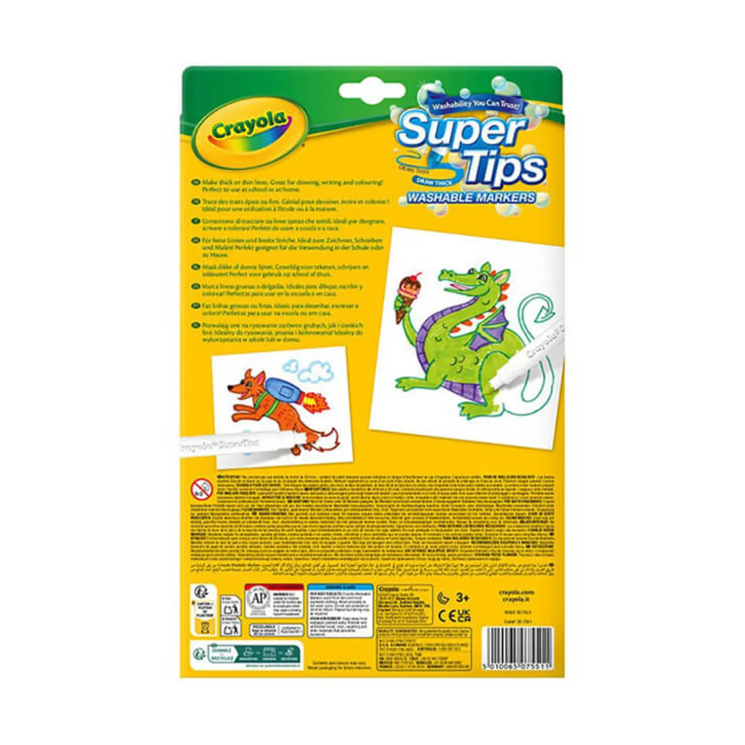Flamastry mazaki dla dzieci zmywalne Super Tips, 24szt.