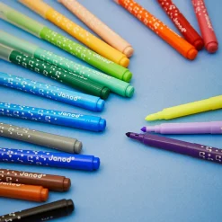 Flamastry pisaki z filcową końcówką 18 kolorów 3+