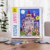 GIGANT PUZZLE – puzzle podłogowe – ZAMEK Z WRÓŻKAMI I ORKAMI