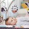 Gimnastyka mata edukacyjna dla bobasa z pałąkami - Magiczna Kraina - czarno-biała