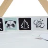 Gimnastyka, mata edukacyjna z drewnianym stojakiem Decor Luxe - czarno-biała
