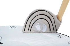 Gimnastyka, mata edukacyjna z drewnianym stojakiem Decor Luxe - czarno-biała
