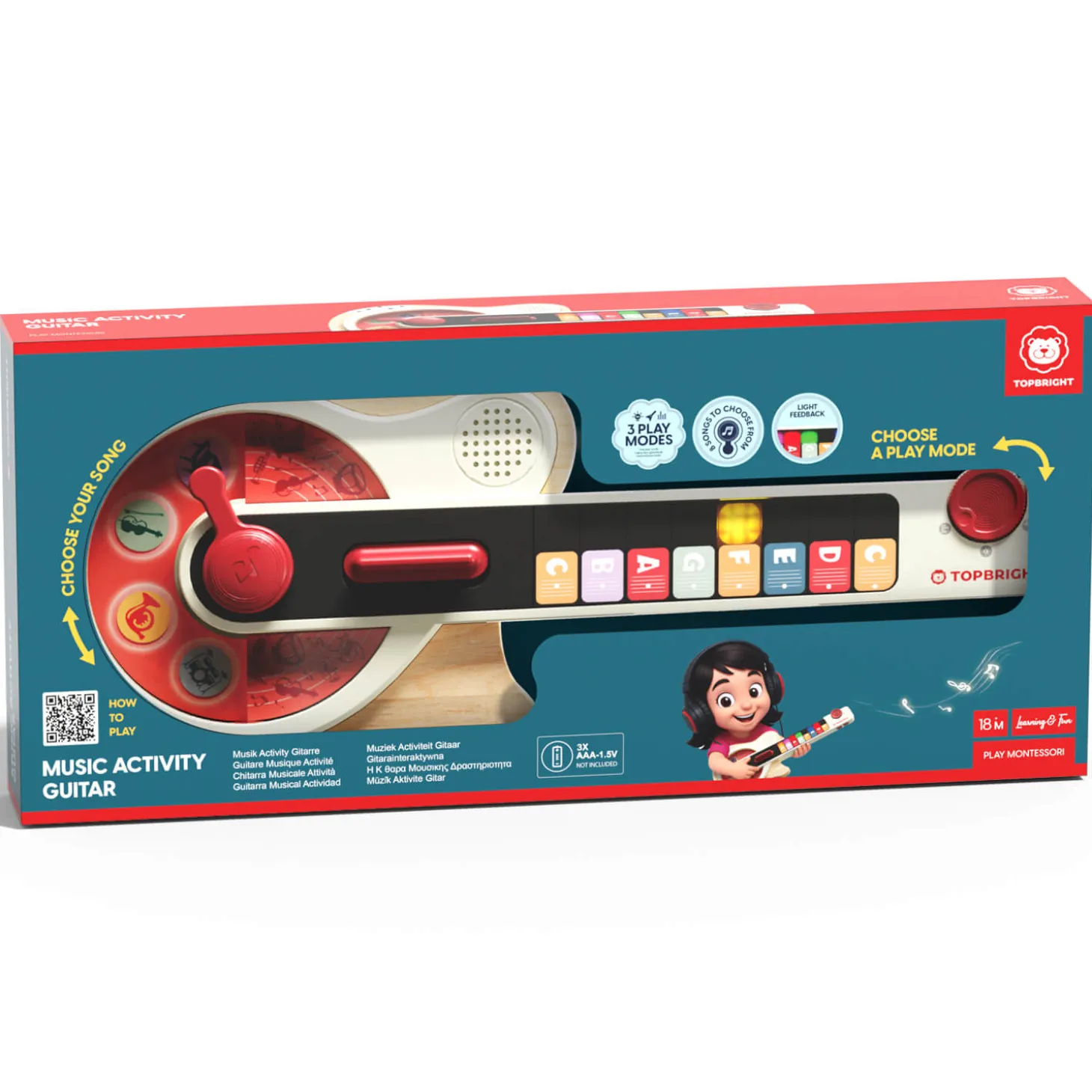 Gitara interaktywna dla dzieci, 18m+