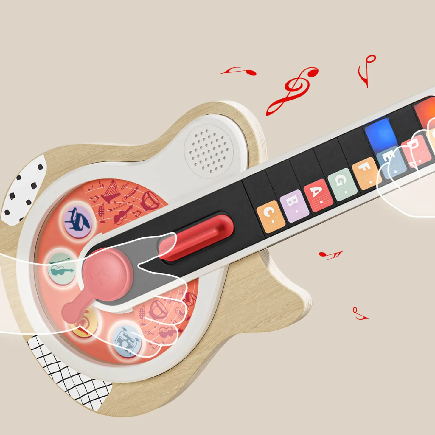 Gitara interaktywna dla dzieci, 18m+
