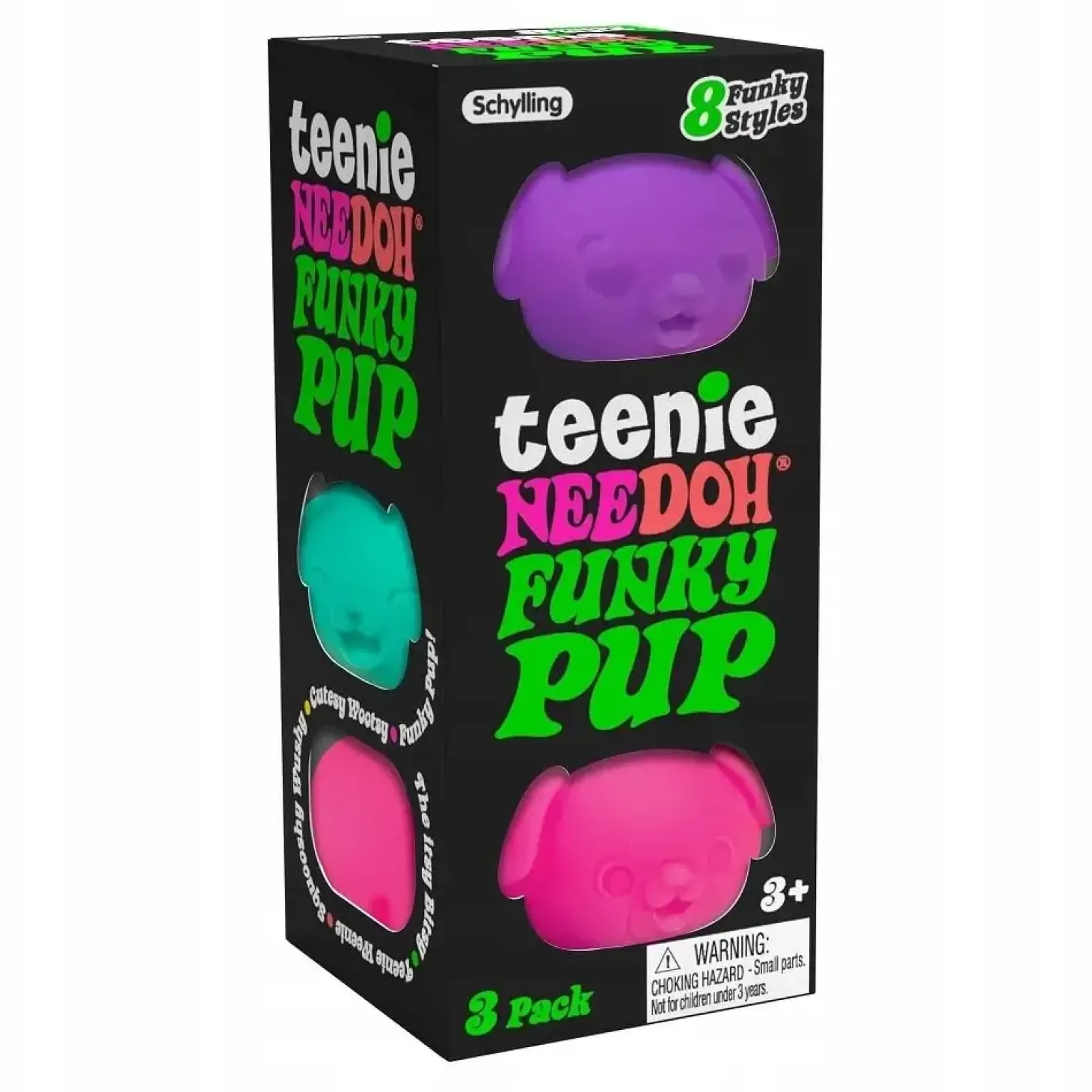 Gniotek sensoryczny Teenie Needoh Funky Pups 3szt. mix kolorów