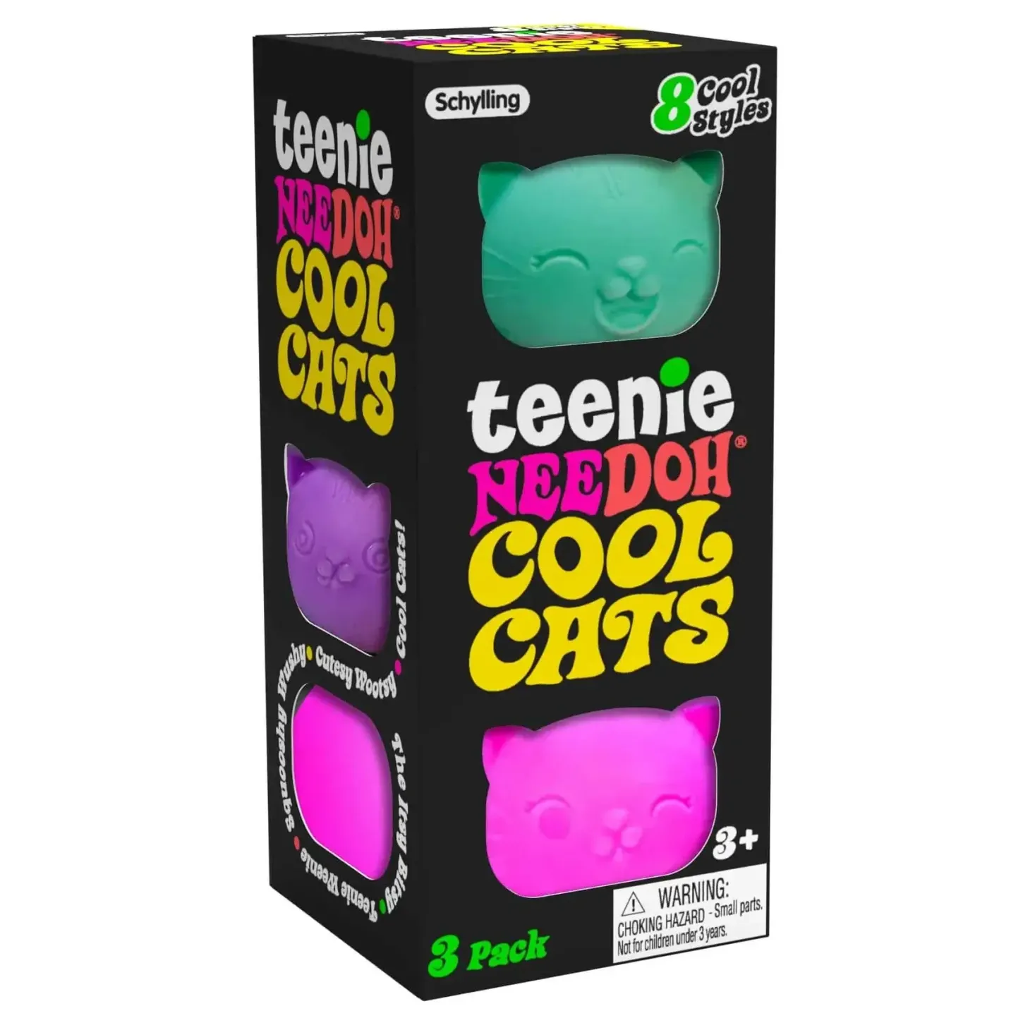 Gniotek sensoryczny Teenie Needoh Cool Cats 3szt. mix kolorów