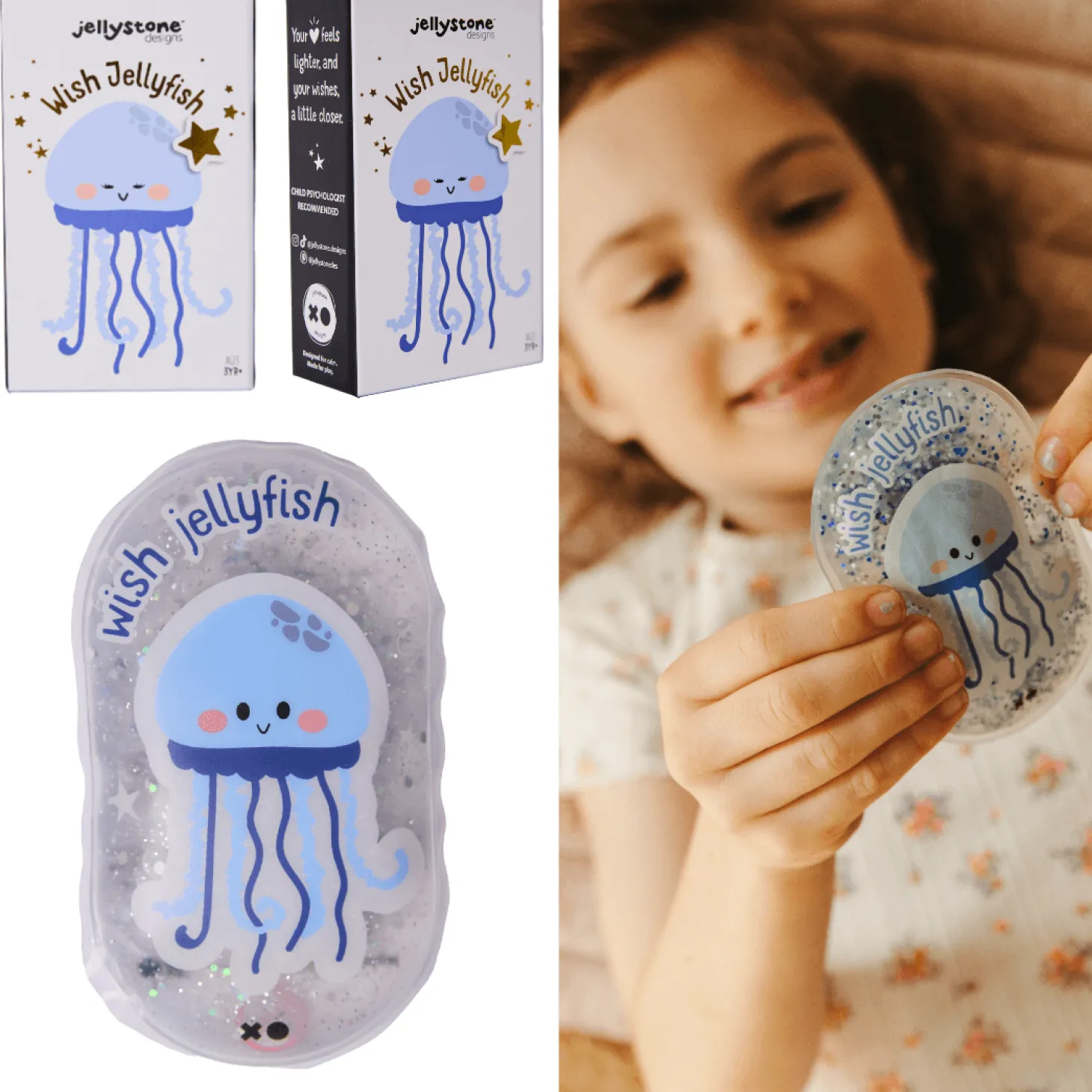 Gniotek sensoryczny Wish Jellyfish meduza - niebieska