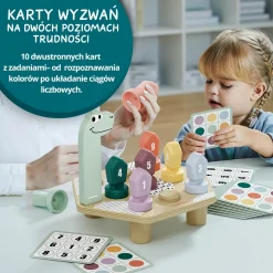 Gra do nauki kolorów i liczb Dino, 36m+