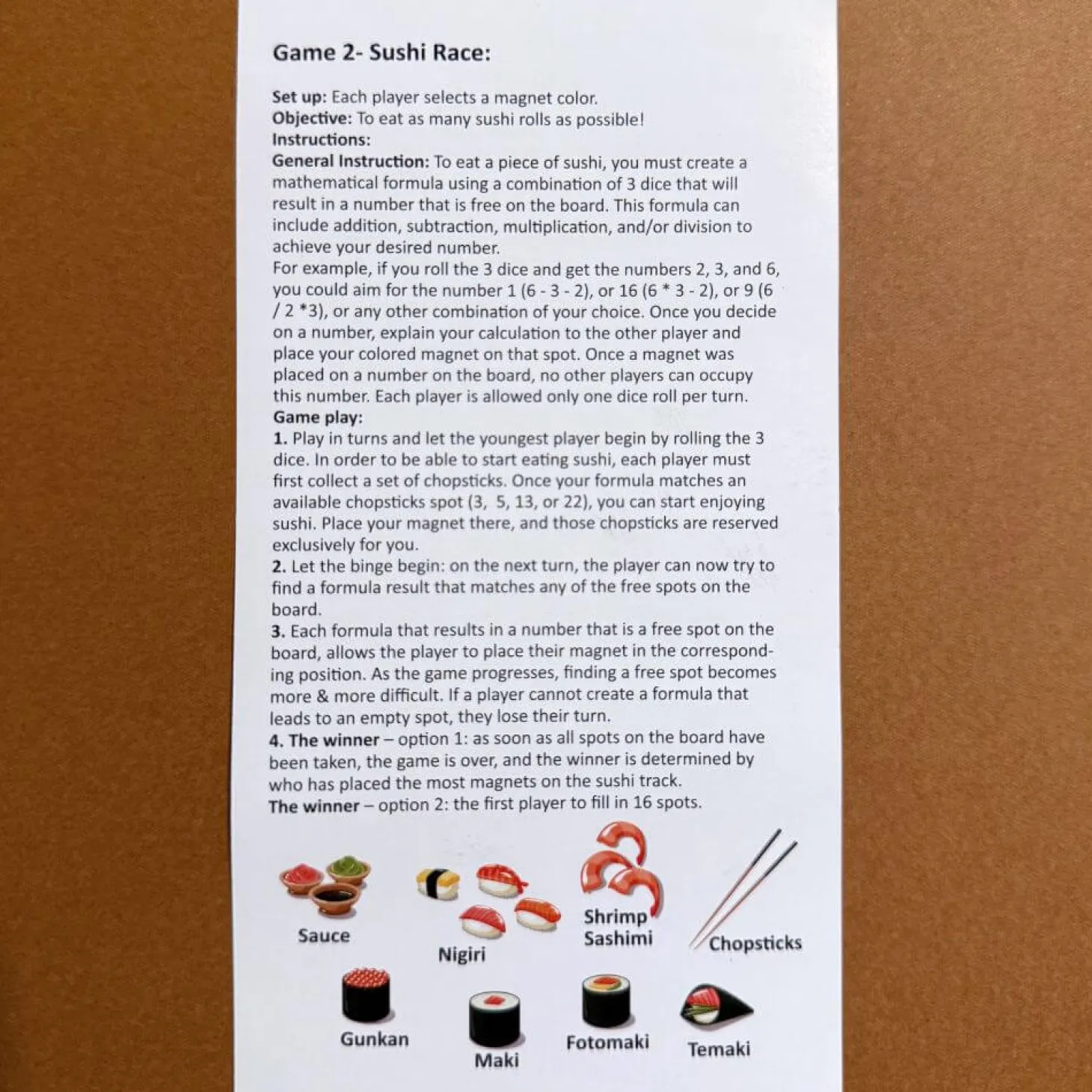 Gra magnetyczna - Sushi