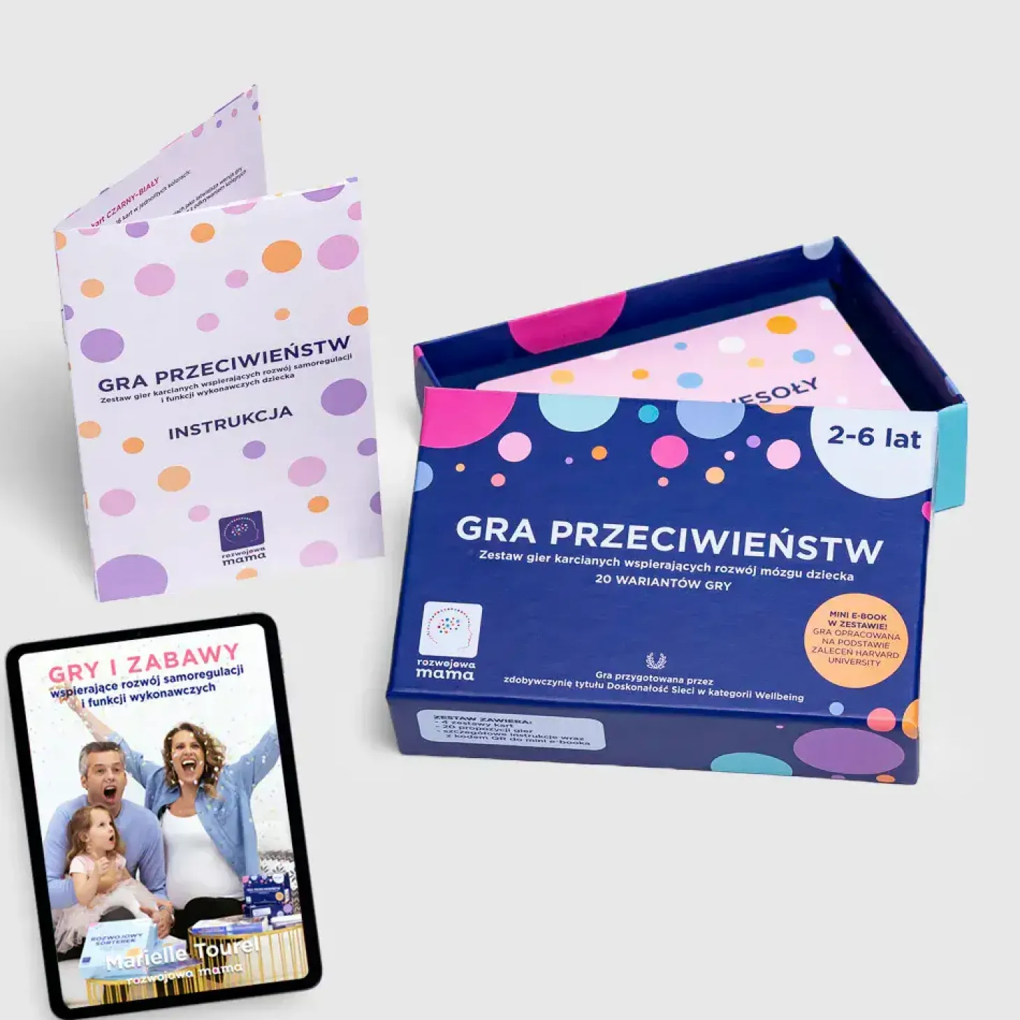 Gra przeciwieństw - zestaw gier karcianych + mini e-book 2+