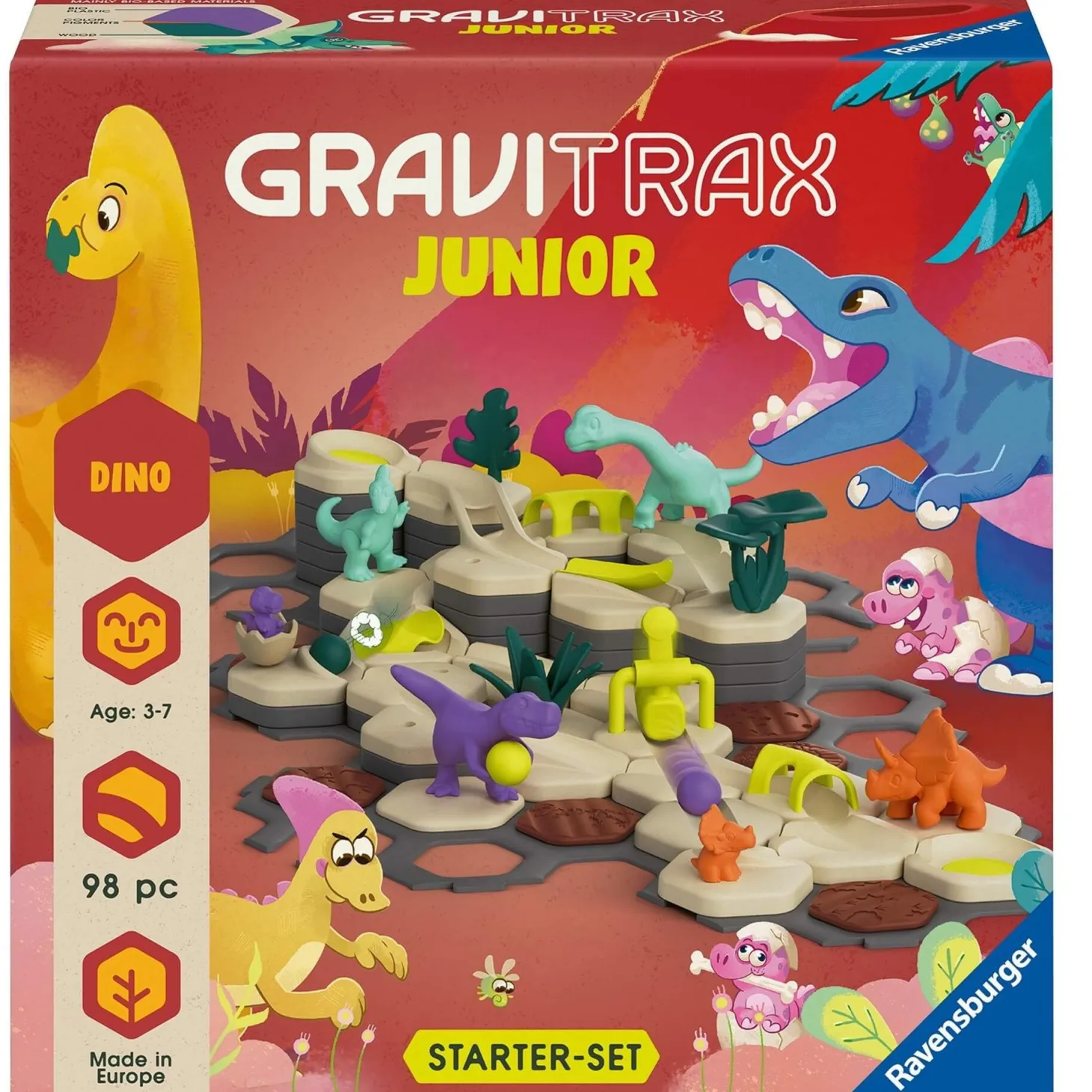 GraviTrax JUNIOR. Zestaw Startowy L - Dino, 98 el.