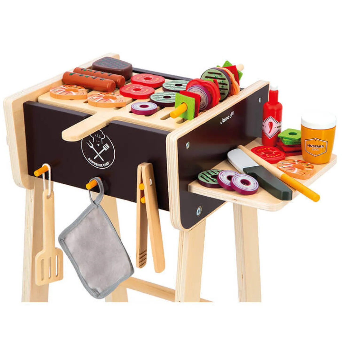 Grill drewniany z akcesoriami 3+