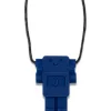 Gryzak terapeutyczny, antystresowy naszyjnik MEDIUM Robot - School Blue