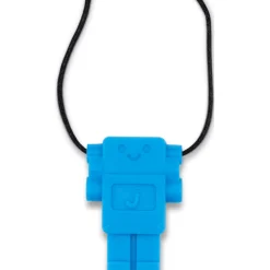 Gryzak terapeutyczny, antystresowy naszyjnik MEDIUM Robot - Blue Hawaiian