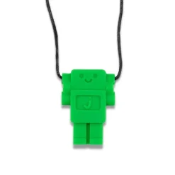 Gryzak terapeutyczny, antystresowy naszyjnik MEDIUM Robot - Grassy Green