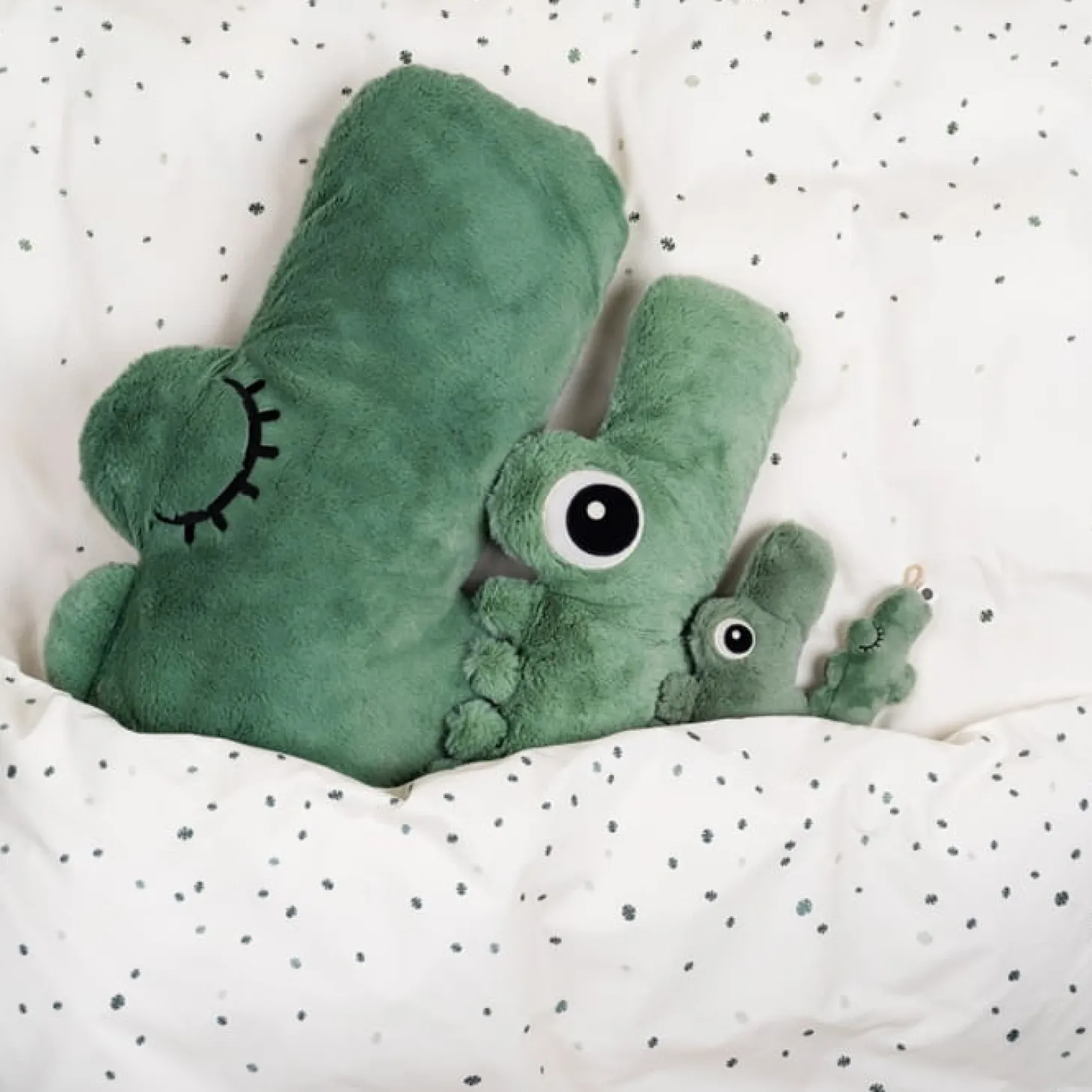 Grzechotka sensoryczna puszysty Croco green