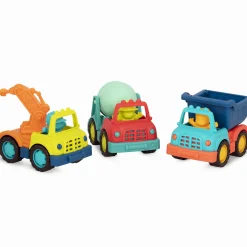 Happy Cruisers – zestaw 3 samochodów budowlanych z figurkami kierowców