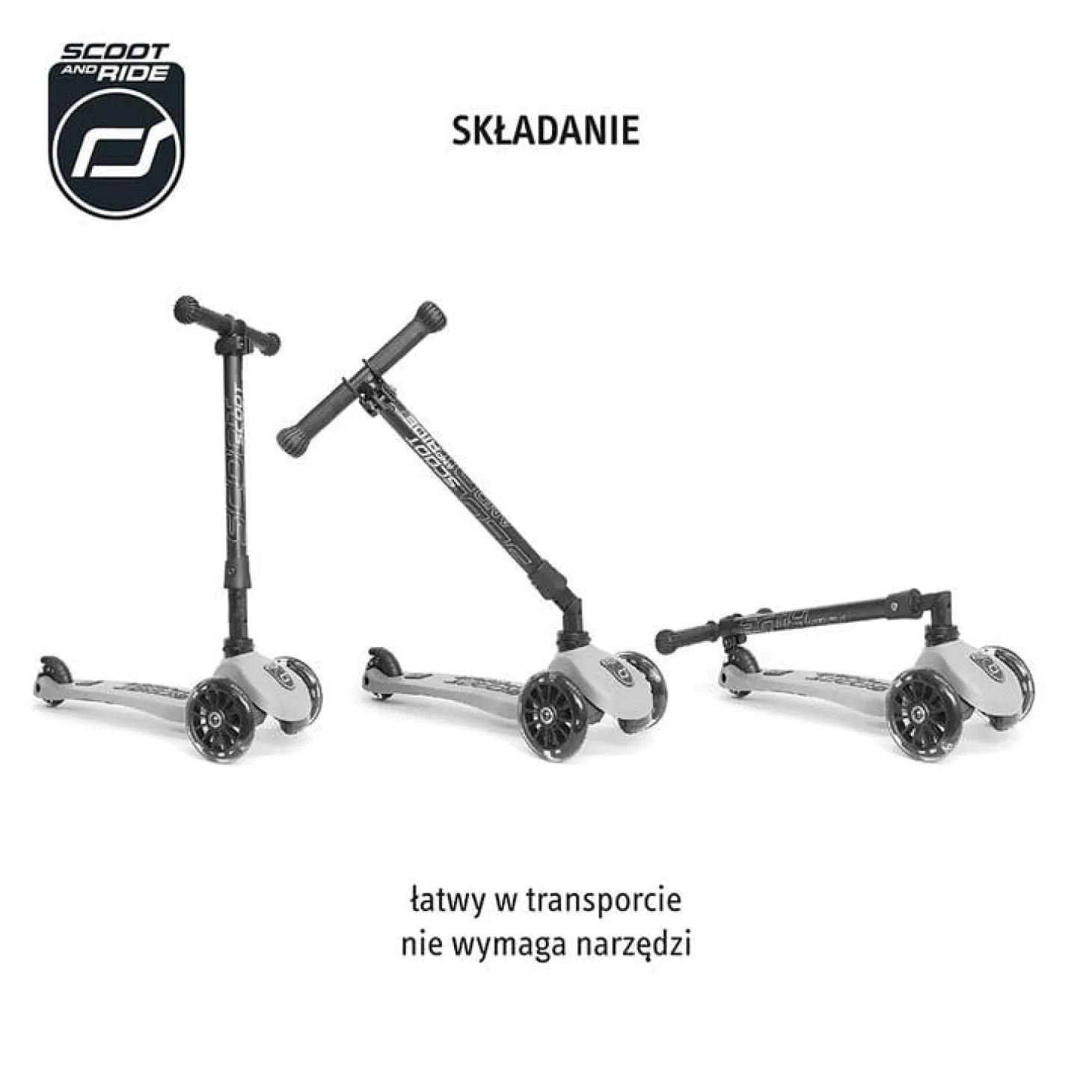 Highwaykick 3 LED Hulajnoga składana ze świecącymi kółkami 3+ Kiwi