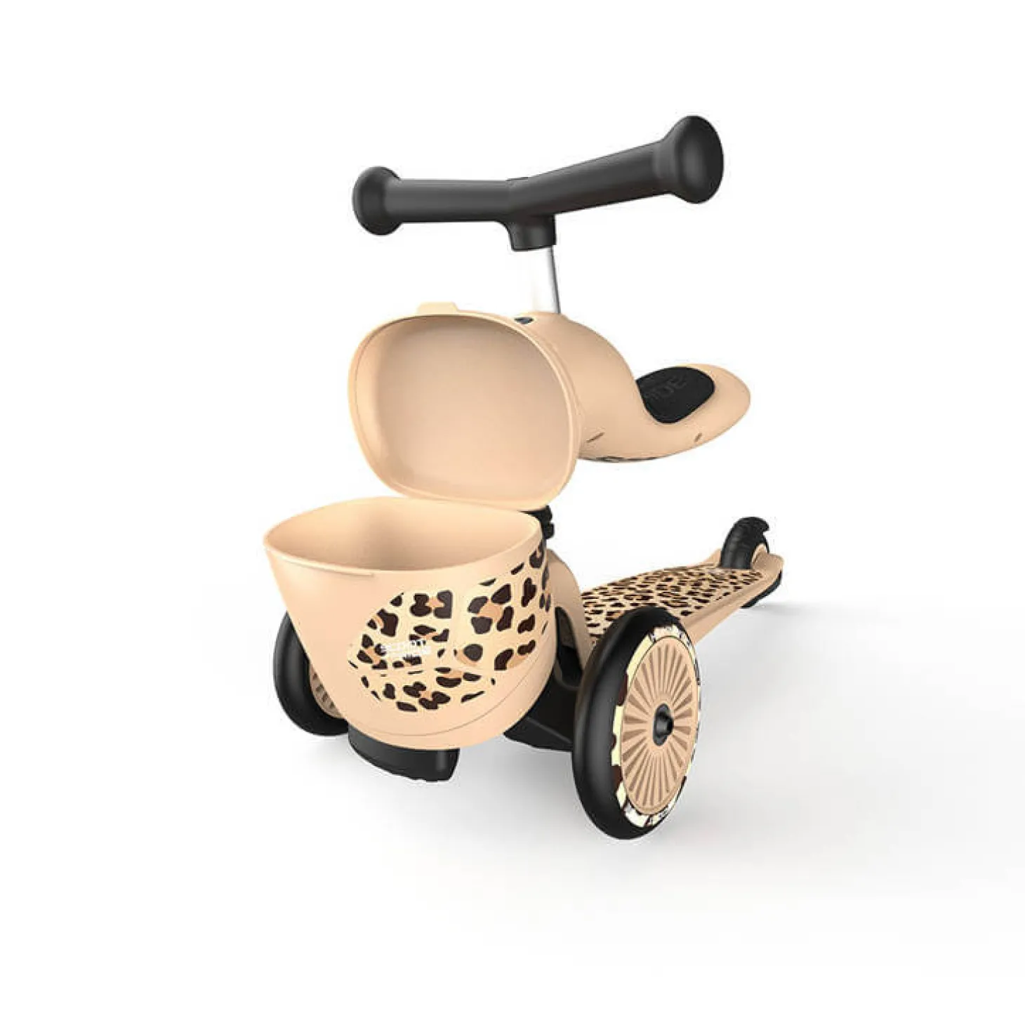Highwaykick 1 Lifestyle 2w1 Jeździk i hulajnoga z zamykanym schowkiem 1-5 lat Leopard
