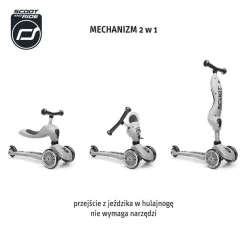 Highwaykick 1 Lifestyle 2w1 Jeździk i hulajnoga z zamykanym schowkiem 1-5 lat Leopard