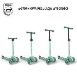 Highwaykick 3S Hulajnoga z systemem sterowania 2w1 i kółkami LED składana 3+ Forest