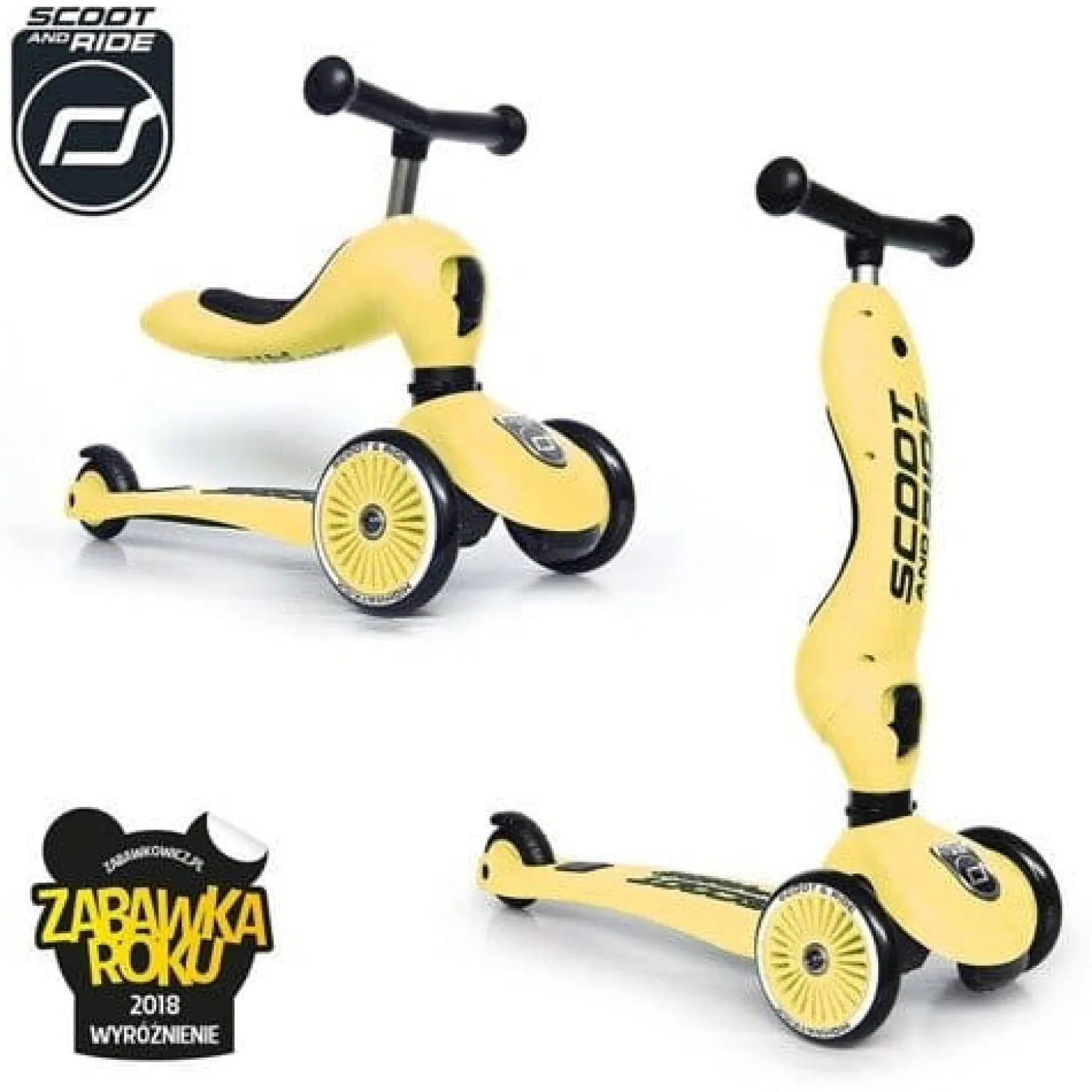 Highwaykick 1 2w1 Jeździk i hulajnoga 1-5 lat Lemon kolekcja Icecream