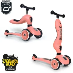 Highwaykick 1 2w1 Jeździk i hulajnoga 1-5 lat Peach kolekcja Icecream