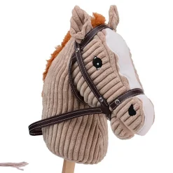Hobby Horse z funkcją dźwiękową koń LUX na kiju 80cm Taupe