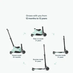 Hulajnoga 4w1 Xtend Scooter + Ride-on, Soft Green
