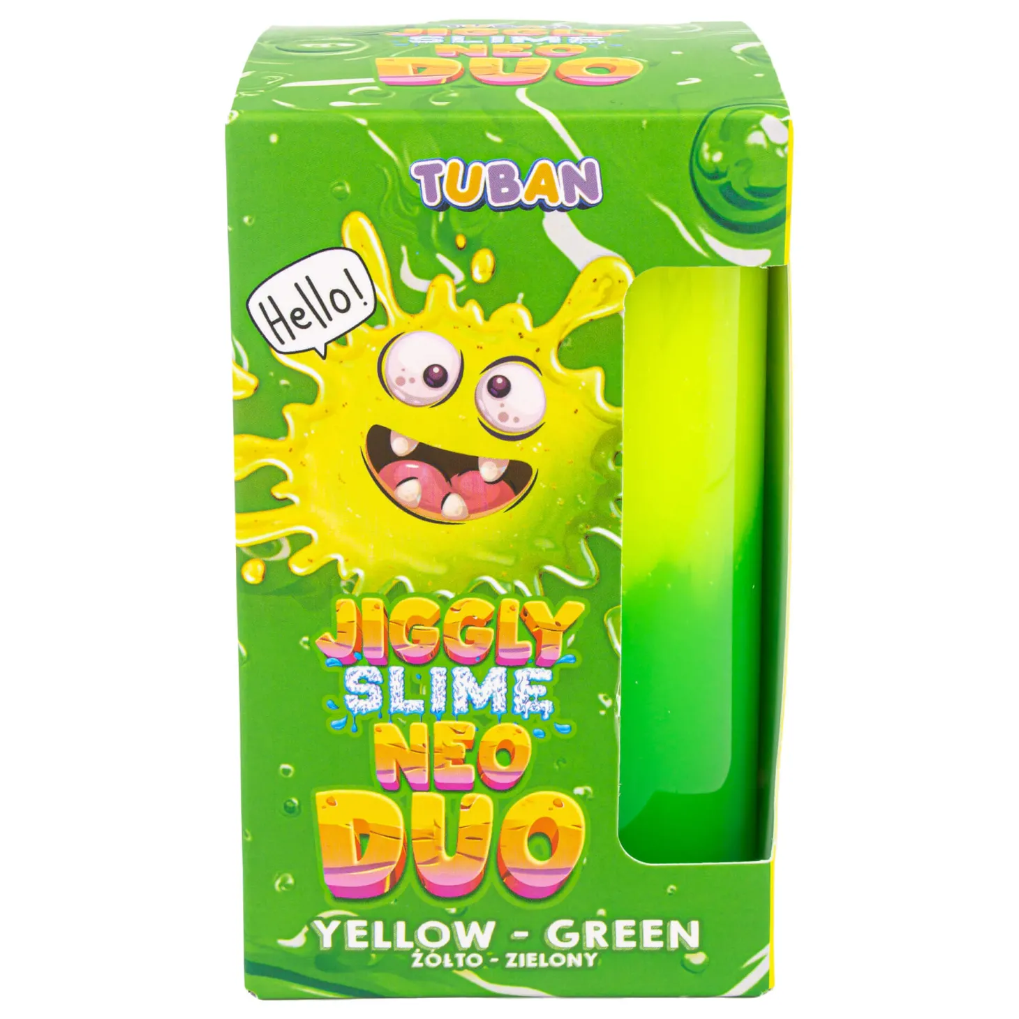 Jiggly Slime Neo Duo - żółto-zielony, 430g