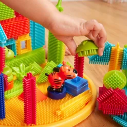 Jungle Adventure Bucket - klocki jeżyki w wiadrze - zestaw DŻUNGLA, 128 elementów