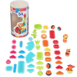 Jungle Adventures - klocki jeżyki w tubie - zestaw DŻUNGLA, 54 elementy