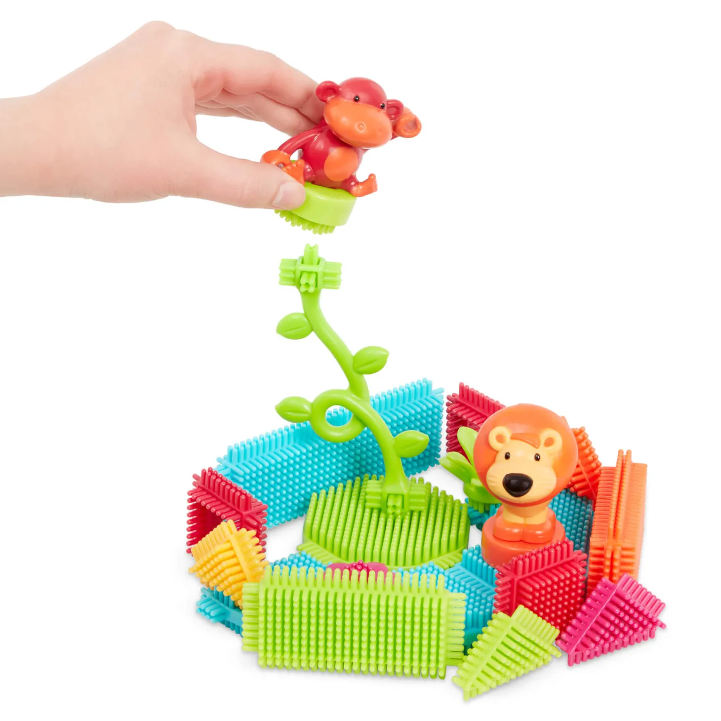 Jungle Adventures - klocki jeżyki w tubie - zestaw DŻUNGLA, 54 elementy