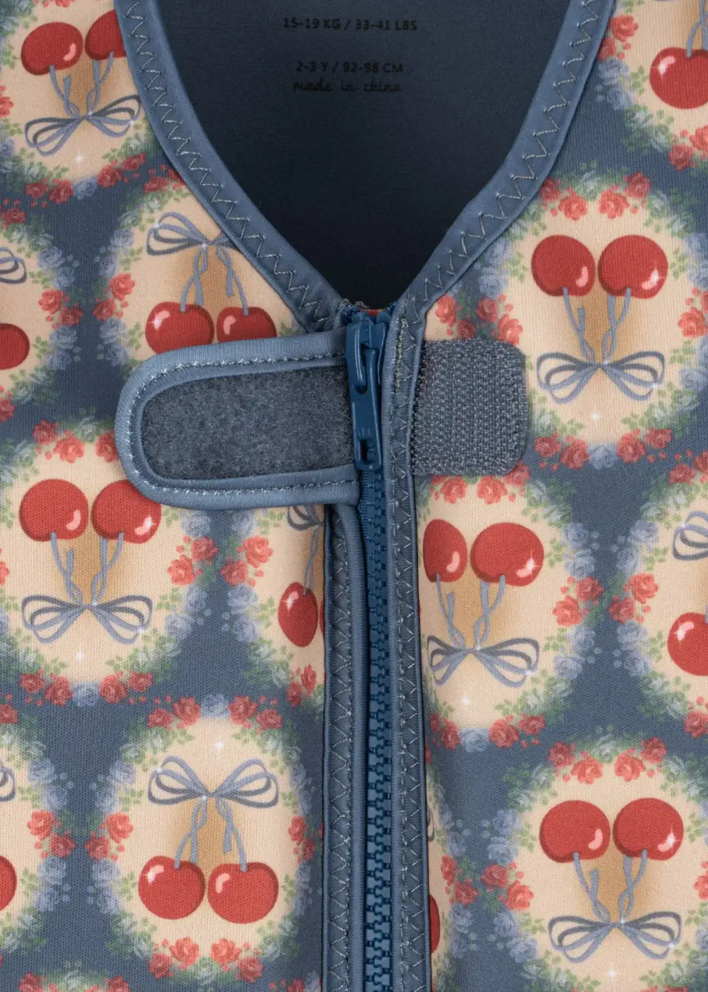 Kamizelka neoprenowa do nauki pływania Ellis - cherry bow blue