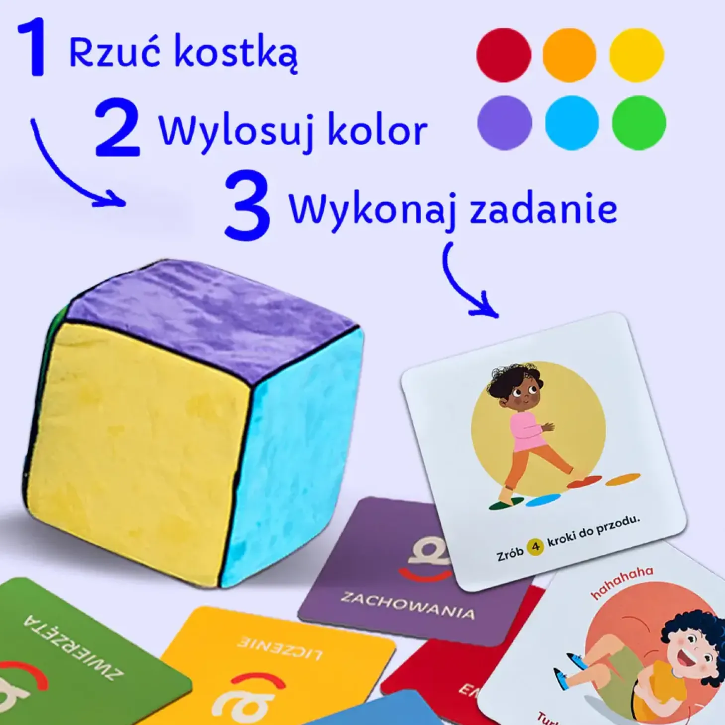 Karty do kostki aktywności - nauka przez zabawę 1+ mini e-book 2+
