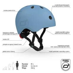 Kask M-L dla starszych dzieci i nastolatków Steel