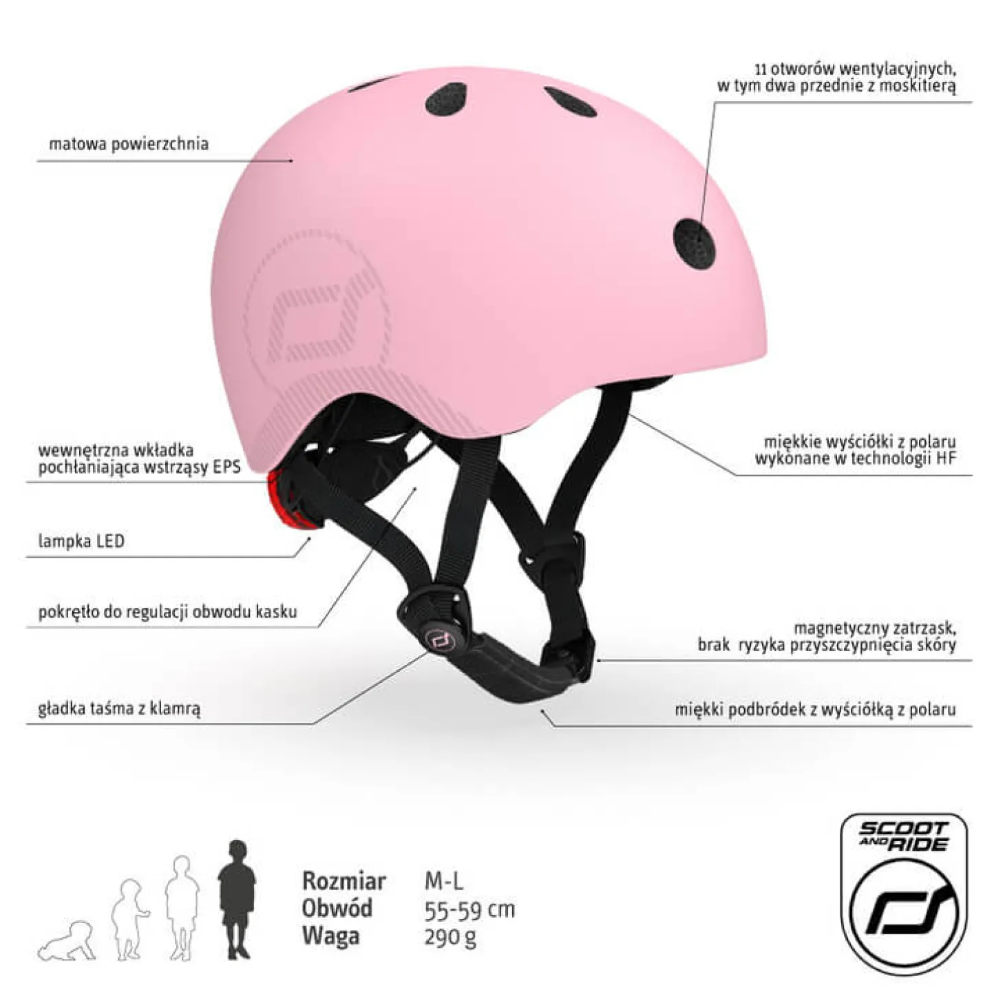 Kask M-L dla starszych dzieci i nastolatków Rose