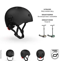 Kask M-L dla starszych dzieci i nastolatków Black