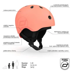 Kask narciarski zimowy S-M dzieci 3+ Peach
