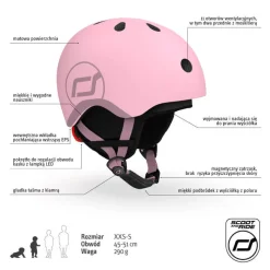 Kask narciarski zimowy XXS-S dzieci 1+ Rose