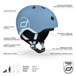 Kask narciarski zimowy XXS-S dzieci 1+ Steel