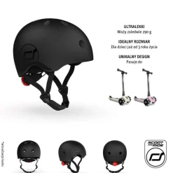 Kask S-M dla dzieci 3+ Black