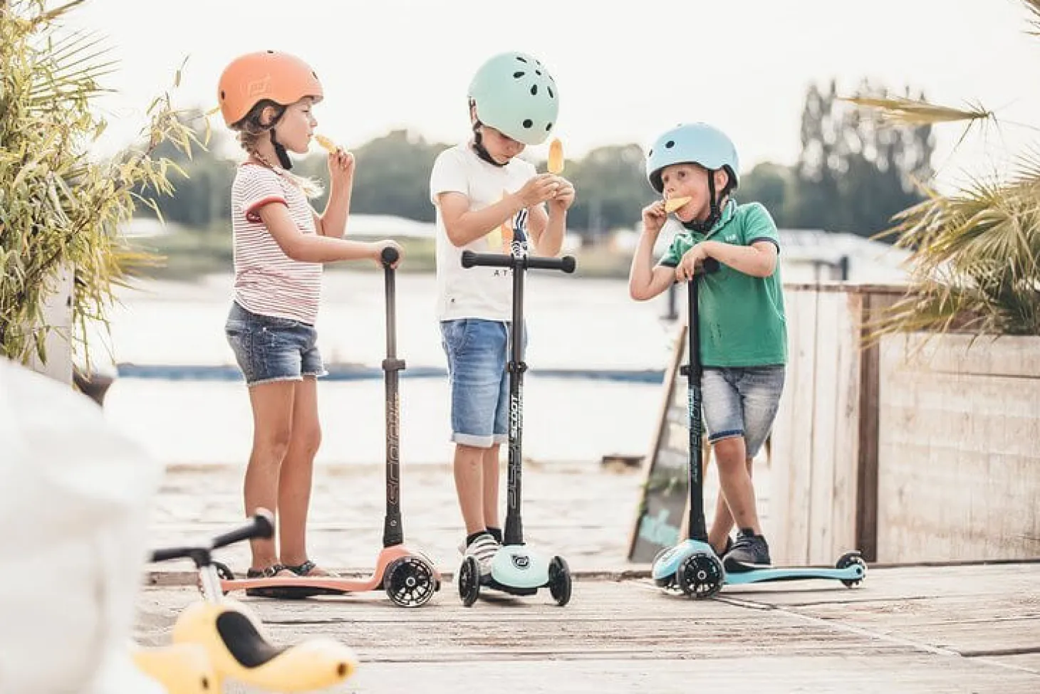 Kask S-M dla dzieci 3+ Peach kolekcja Icecream